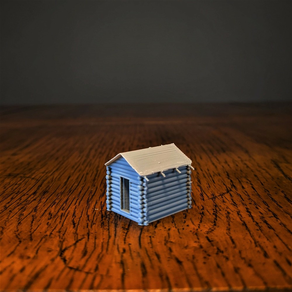 HO-Scale - Small Log Cabin Shed - 1:87 Scale Building