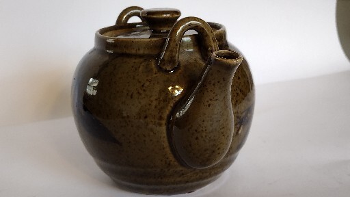 Handmade Stoneware Pottery Artistic Teapot Bamboo Design