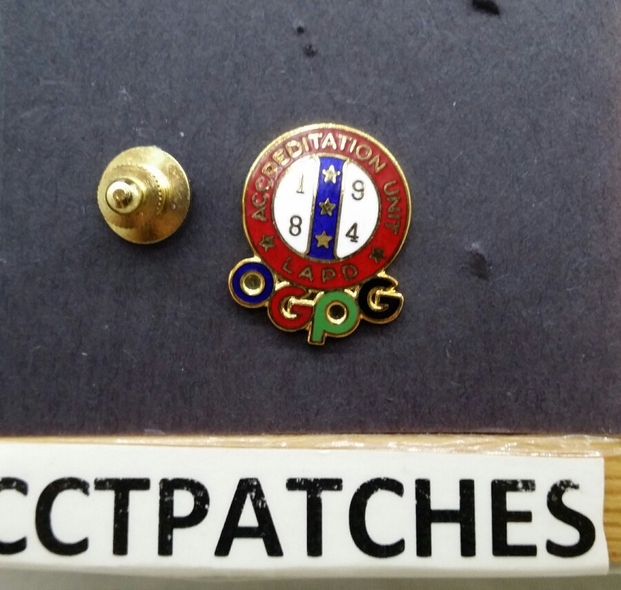 1984 LAPD ACCREDITATION UNIT OGPG OLYMPIC POLICE PIN