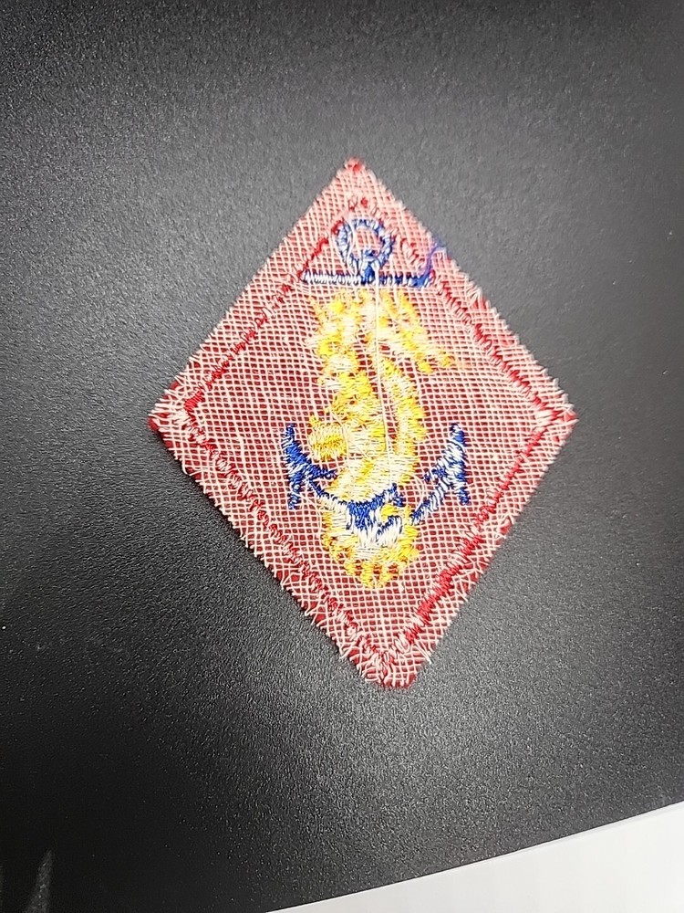 WWII USMC Ships Detachment WOOL PATCH with cheese cloth backing.