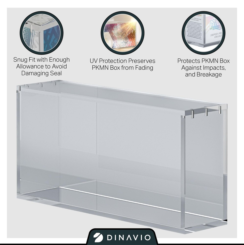 Dinavio Crafthouse Prismatic Evolutions SPC Box Acrylic Display Case with Magnet