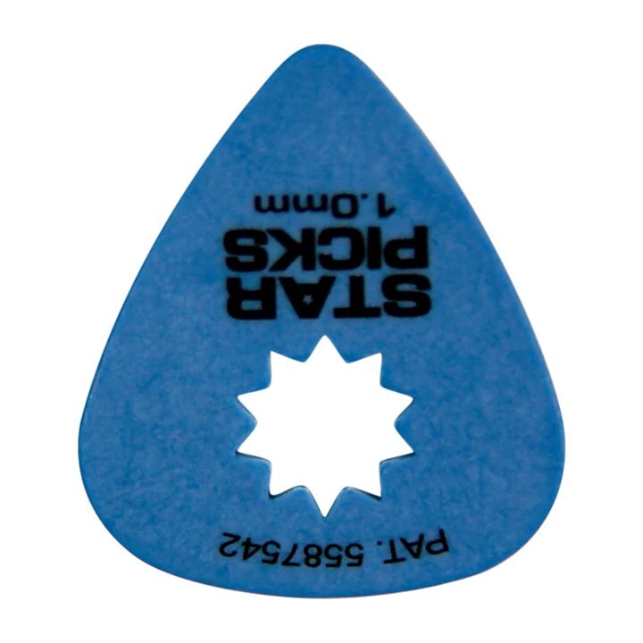 Everly Star Guitar Picks 72 Pack 1.00mm Blue