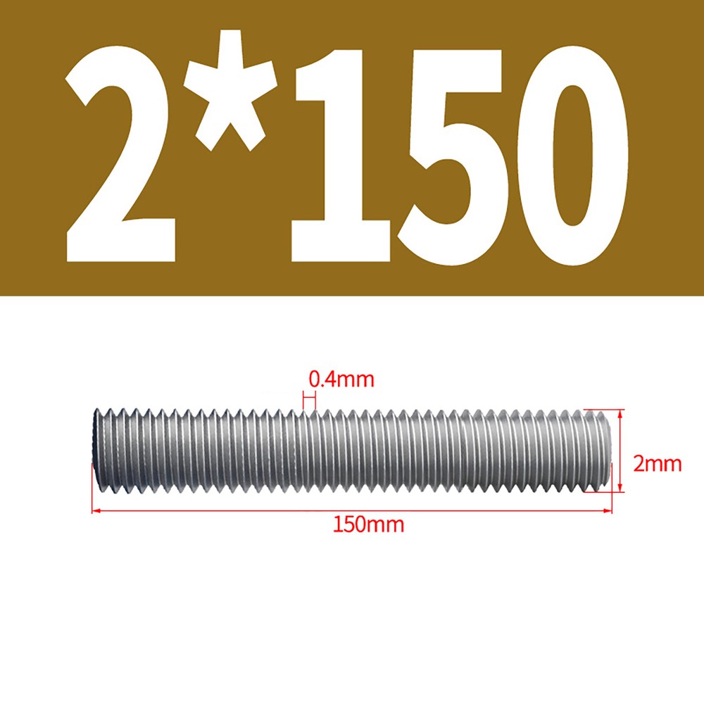 Fully Threaded Rod/bar/Studding/Allthread M2 3 4 5 6mm to M20 A2 Stainless Steel