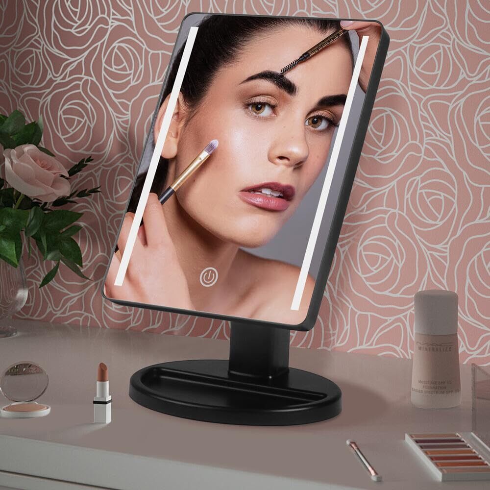 Lighted Makeup Mirror with Lights Vanity Makeup Mirror with Adjustable Bright...