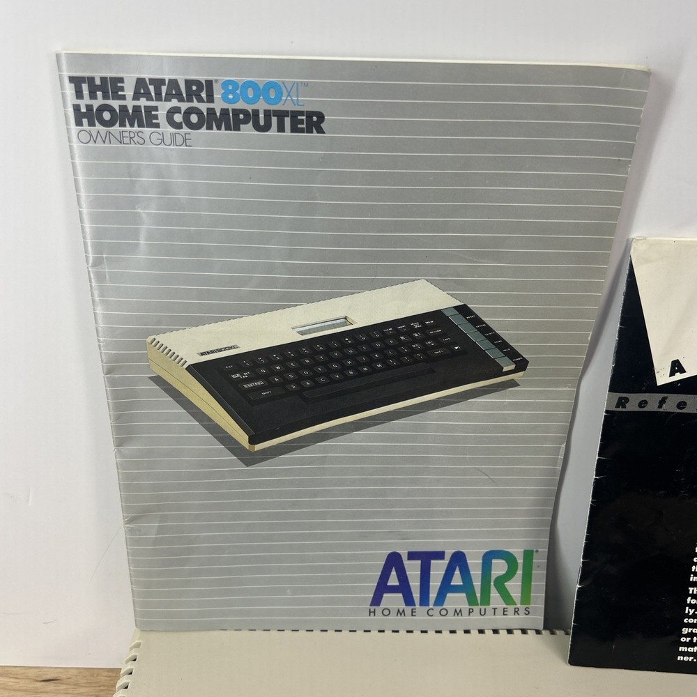 Atari 800 XL Computer With Power & Video Cord Includes Manuals Vintage Tested