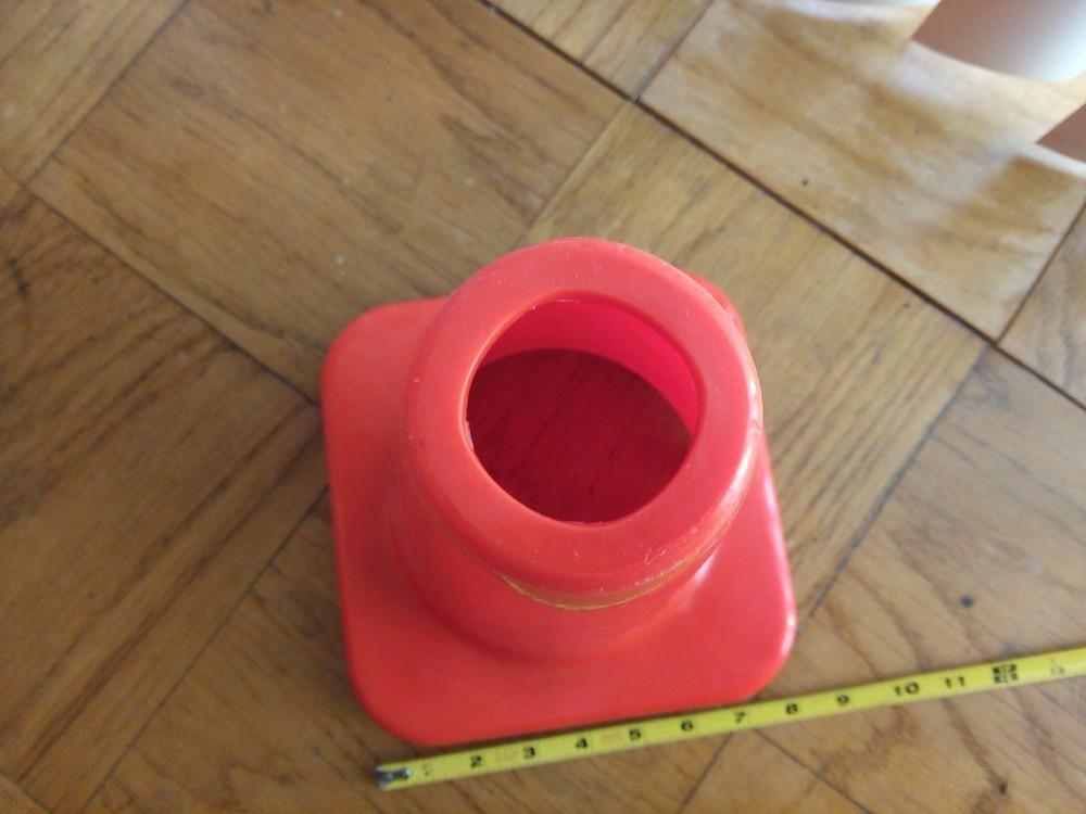 12 inches plastic safety cone orange