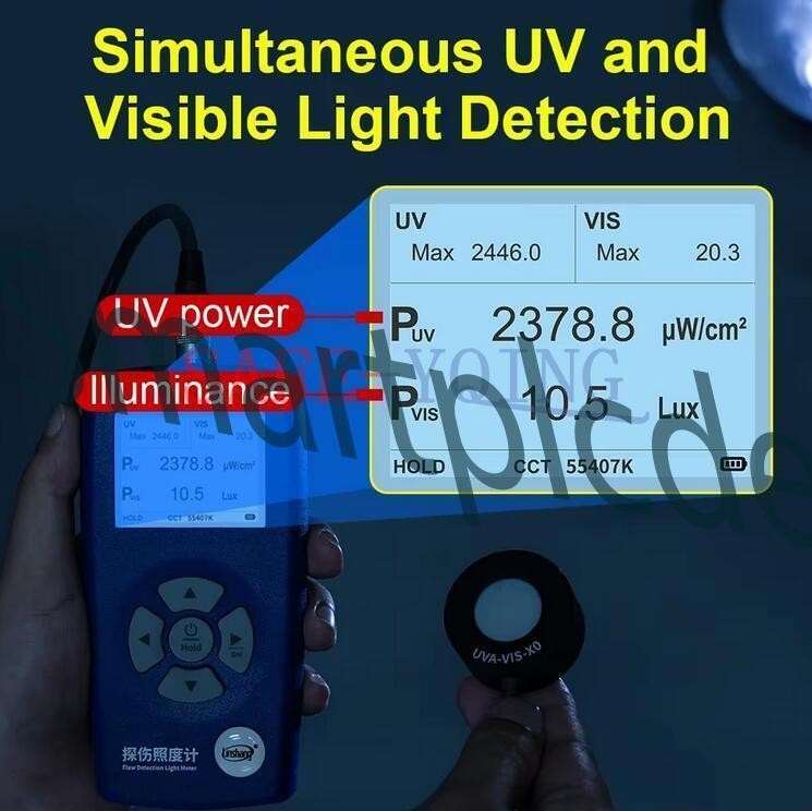 LS331 Flaw Detection Light Meter UV Power Visible Light Illuminance Lux Tester ~
