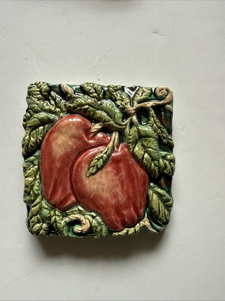 Hand Painted Ceramic Mosaic Tille 4”Fruit On Vine