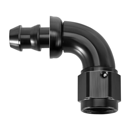 Push Lock Fitting One Piece Full Flow Hose End 6AN 90 Degree