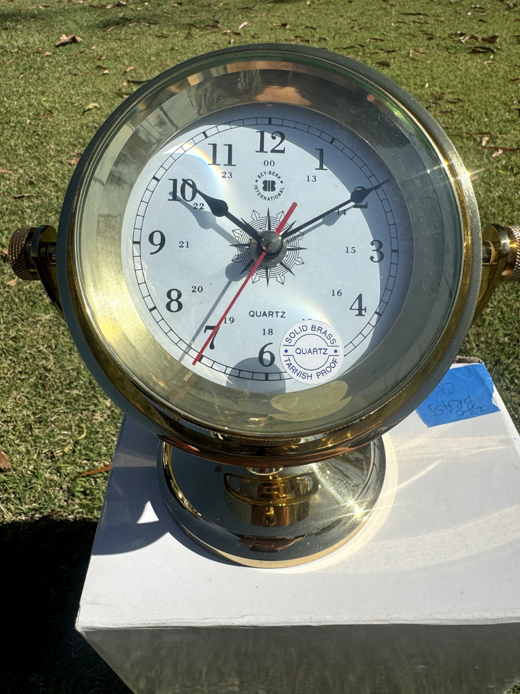 Brass Nautical Desktop Clock