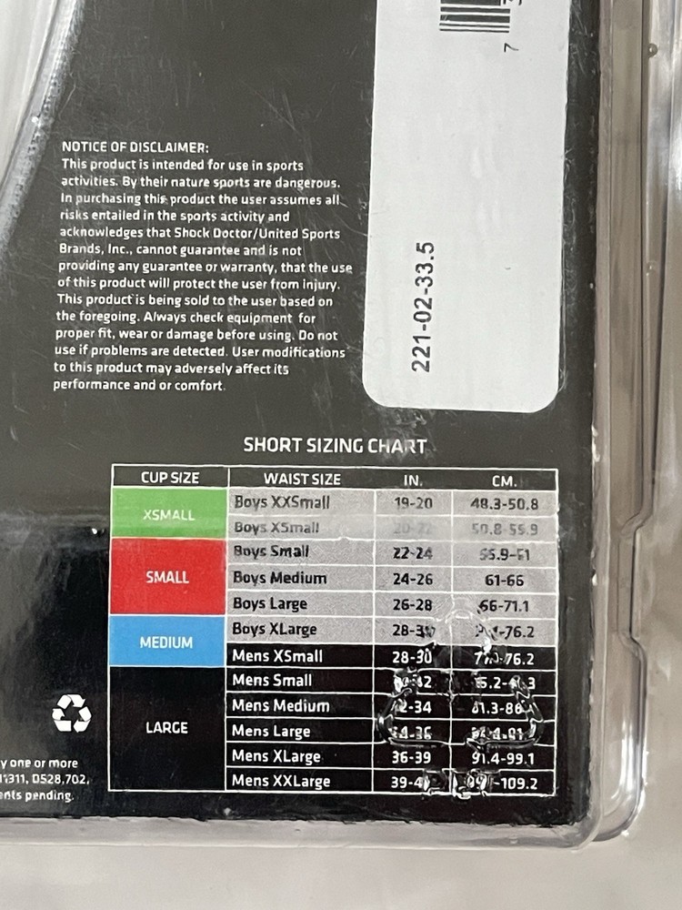 Shock Doctor Core Compression Short w/ Bioflex Cup Mens Medium White New