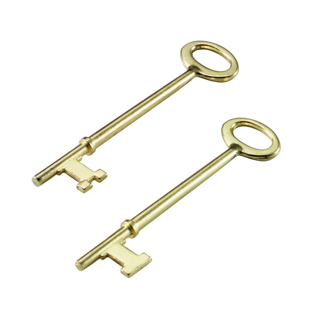 Lucky Line Skeleton Key with Flat Tip & Notched for 2 Pack, Combo (87202)