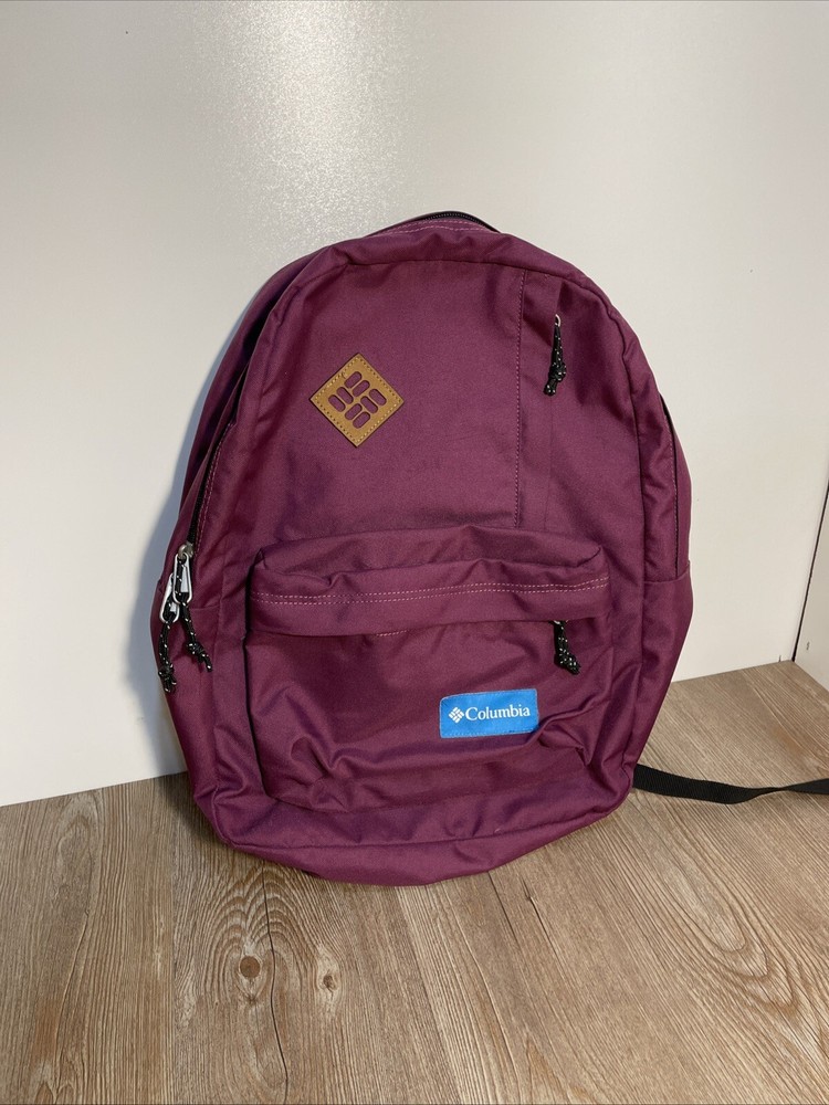 Columbia Backpack Purple with Blue Label