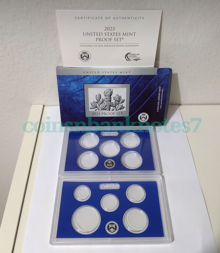2023-S Proof Set Empty Package / Box, Lens & Certificate. NO Coins.