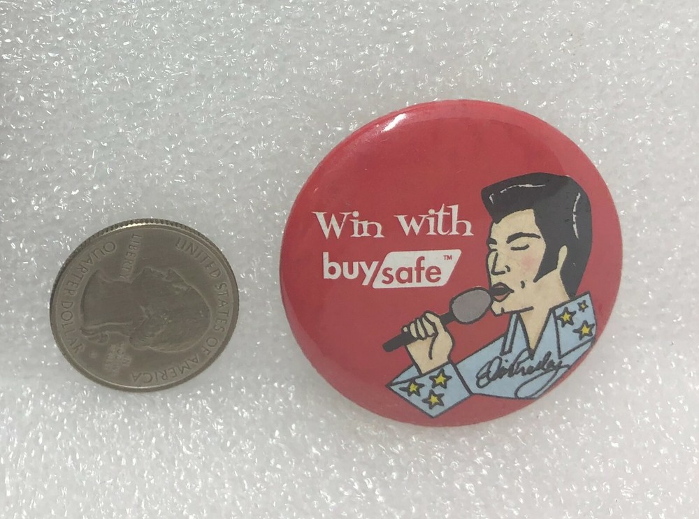 Win With Buysafe - Elvis Presley Pin