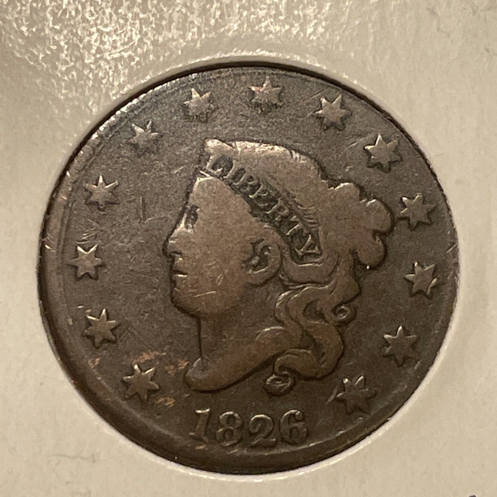 KeyBetter Date 1826 LARGE CENT In Fine++ Condition XX657