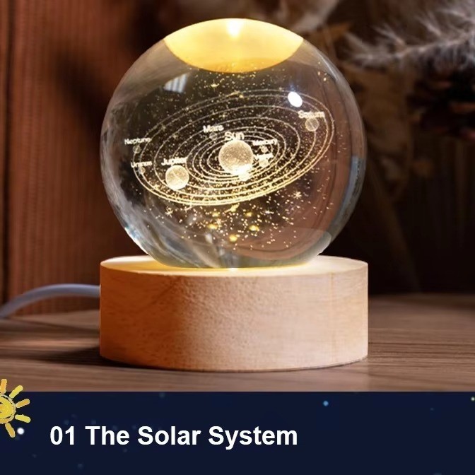 Solar System Crystal Ball Led Light