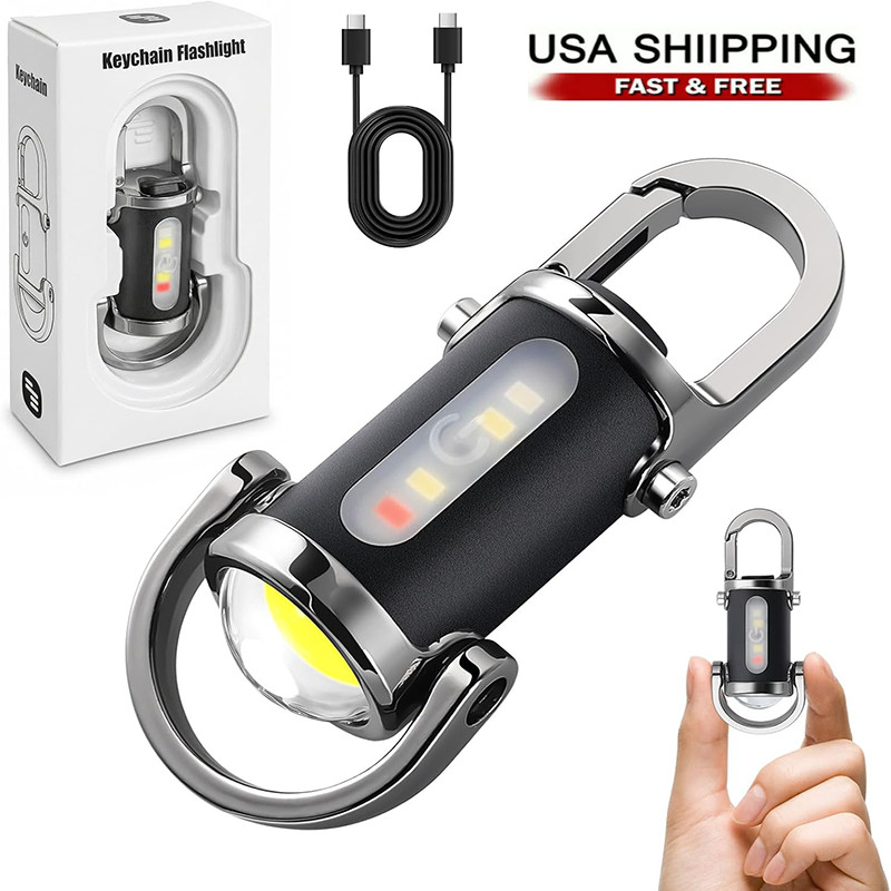 Portable LED Rechargeable Bright Mini Keychain Flashlight Pocket Flashlight New