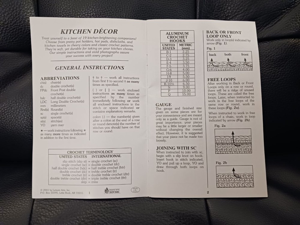 Kitchen Decor to Crochet, Pattern Booklet by Leisure Arts 19 Projects