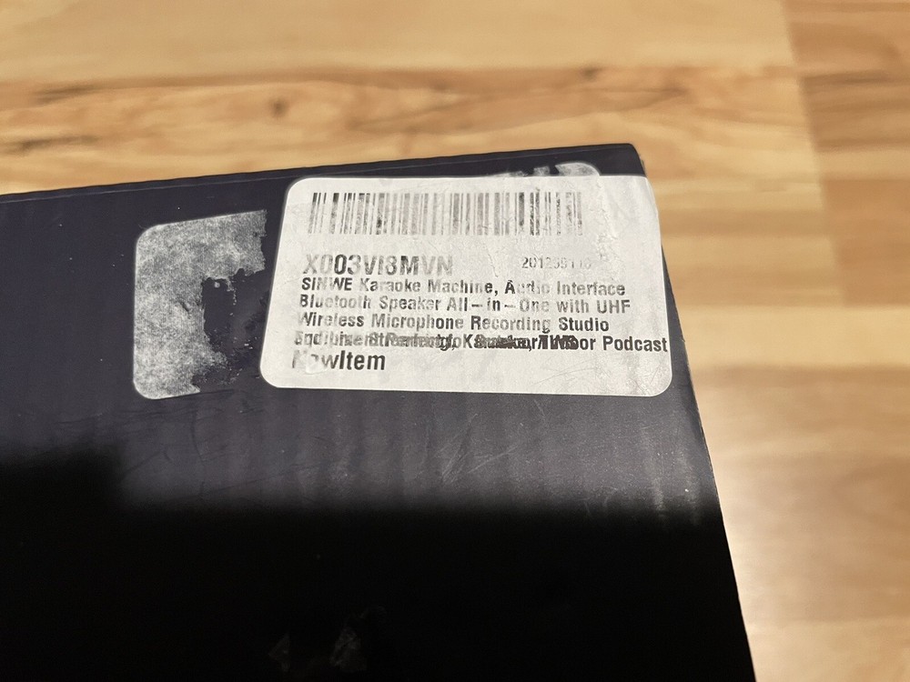 SINWE Karaoke Machine, Rechargeable Bluetooth PA Speaker System With 2 Mics