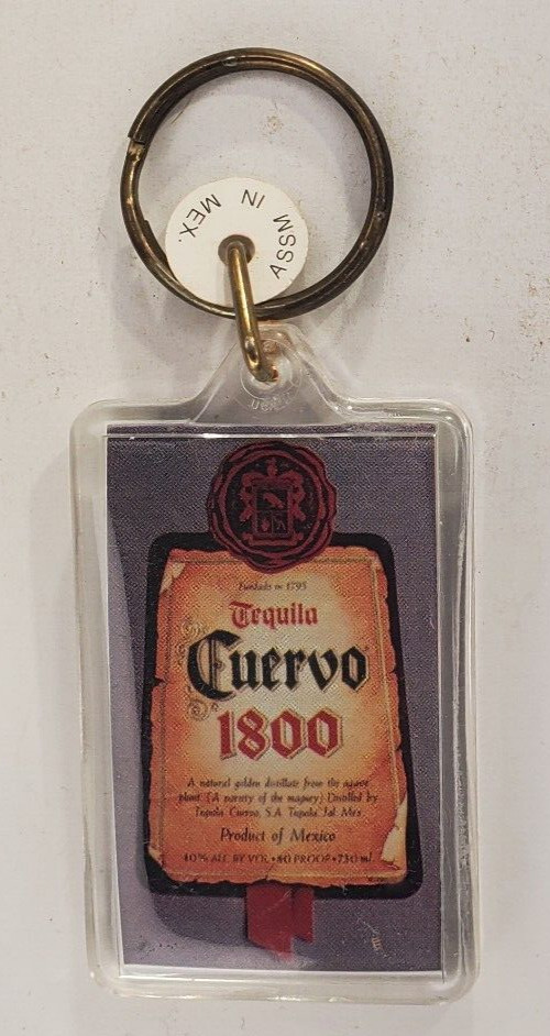 Vintage Cuervo 1800 Acrylic Double Sided Keychain Keyring