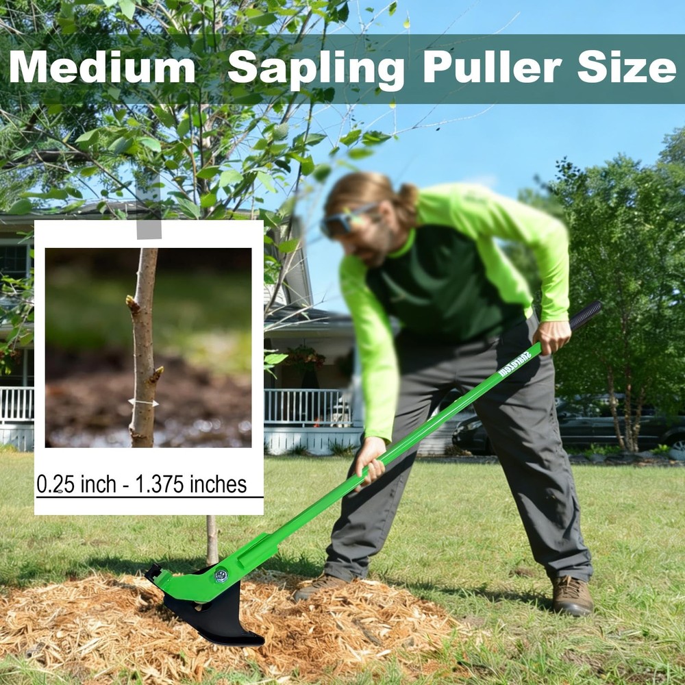 Medium Sapling Puller, Heavy-Duty High-Leverage Tree Puller Tool Fully Uproot...