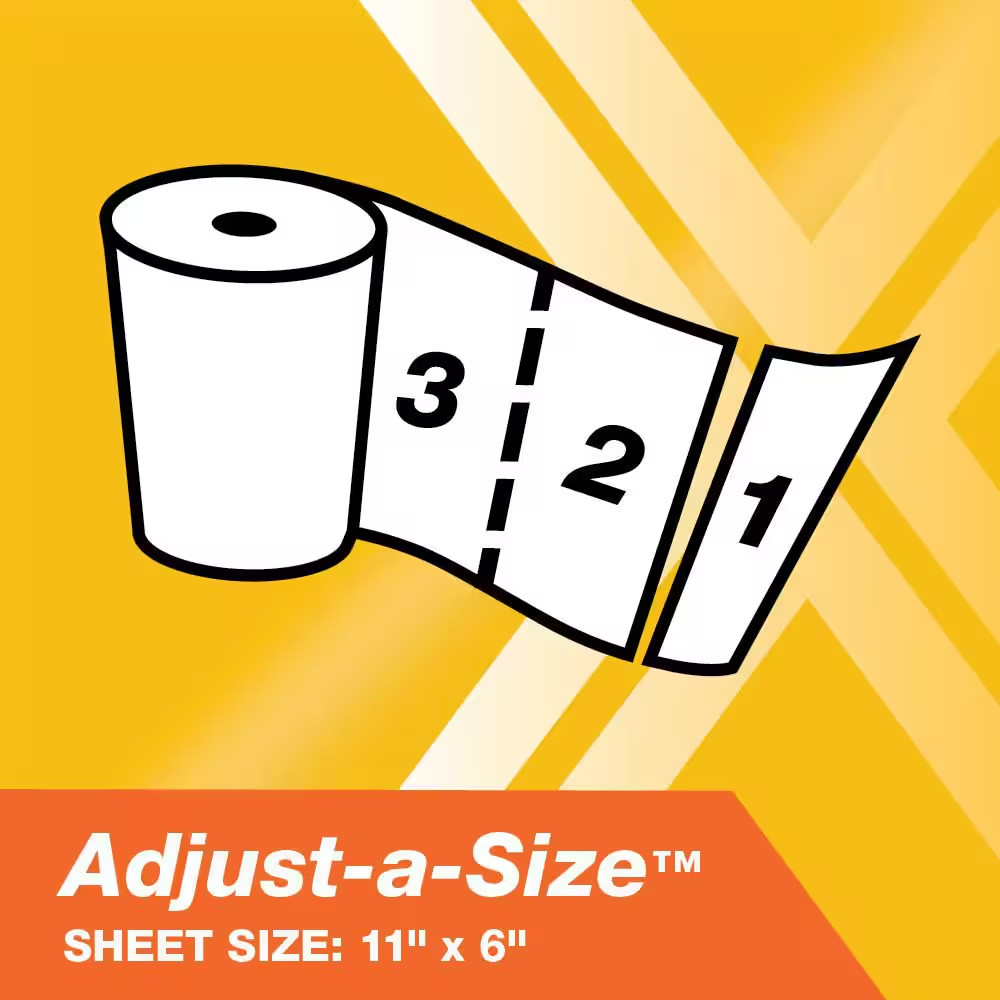 Adjust-A-Size Strong Absorbent Paper Towel Roll (18 Rolls per Bundle)