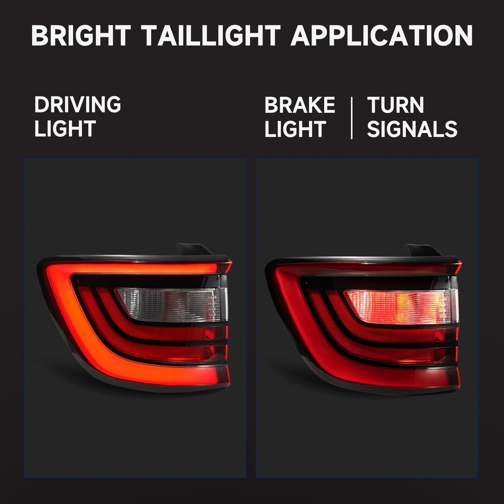 For 2014-2026 Dodge Durango Full LED Tail Light Outer With Bulb Left Driver Side