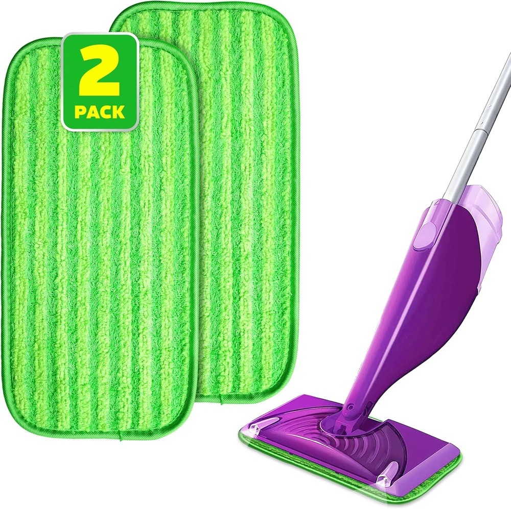 Microfiber Mop Pads for Hardwood - 2 Pack, Safe & Effective Cleaning
