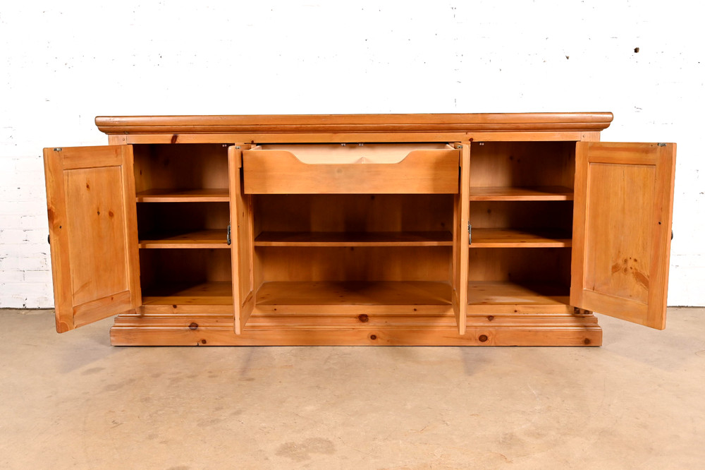 Drexel Heritage Spanish Colonial Solid Pine Sideboard or Bar Cabinet