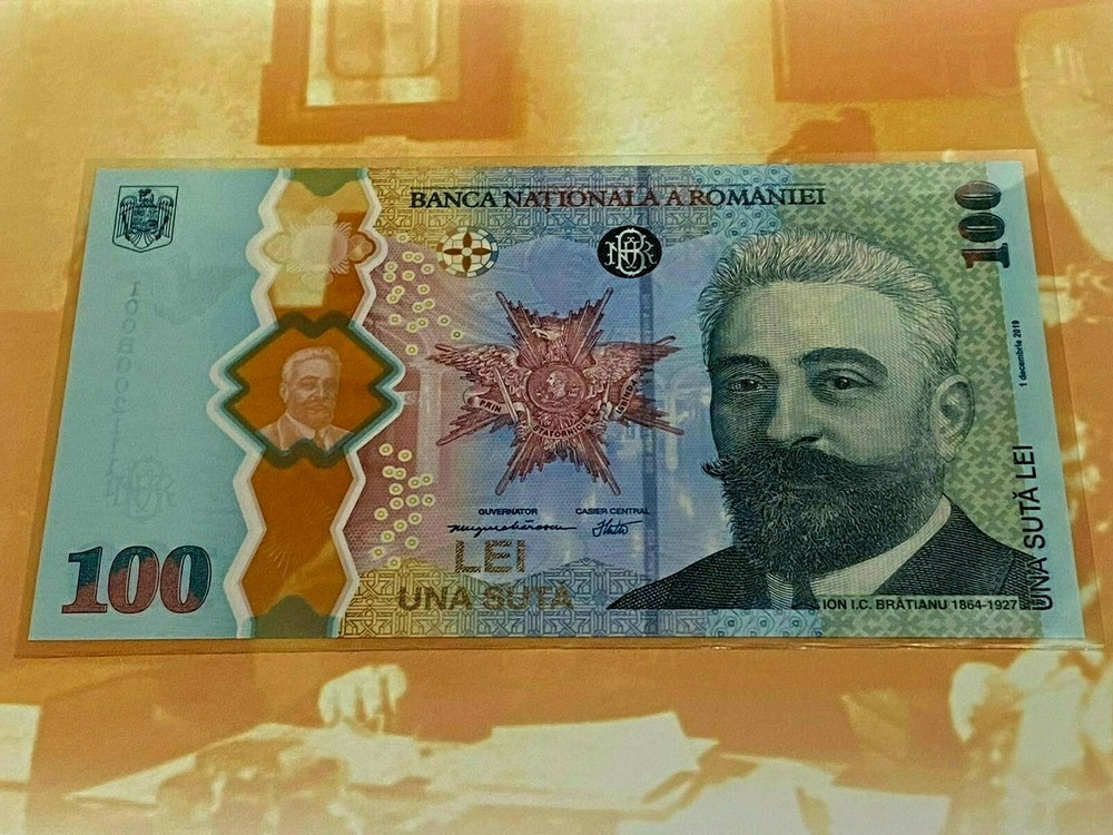 ROMANIA 100 LEI P New 2019 Commemorative POLYMER NOTE + Folder Great Union NOTE