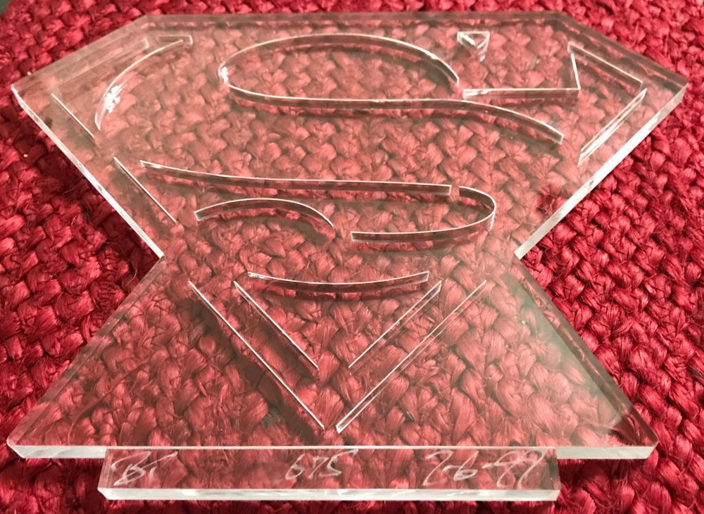 Warner Bros Exclusive SUPERMAN SHIELD Light Sculpture Signed/#'d Buzzy Trusiani