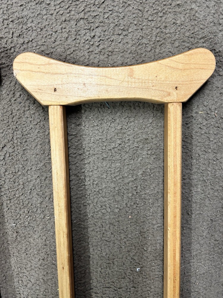 Vintage Adjustable Wooden Crutches