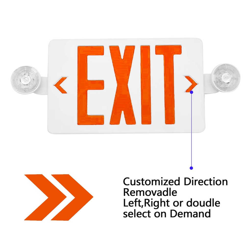 4Pack Red LED Exit Sign,UL-Listed Emergency Light -Dual Lamp ABS Fire Resistance