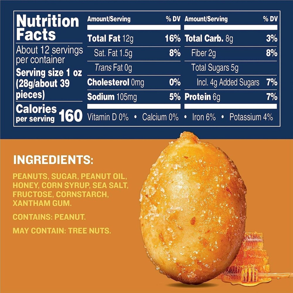 Planters Honey Roasted Peanuts 12 oz
