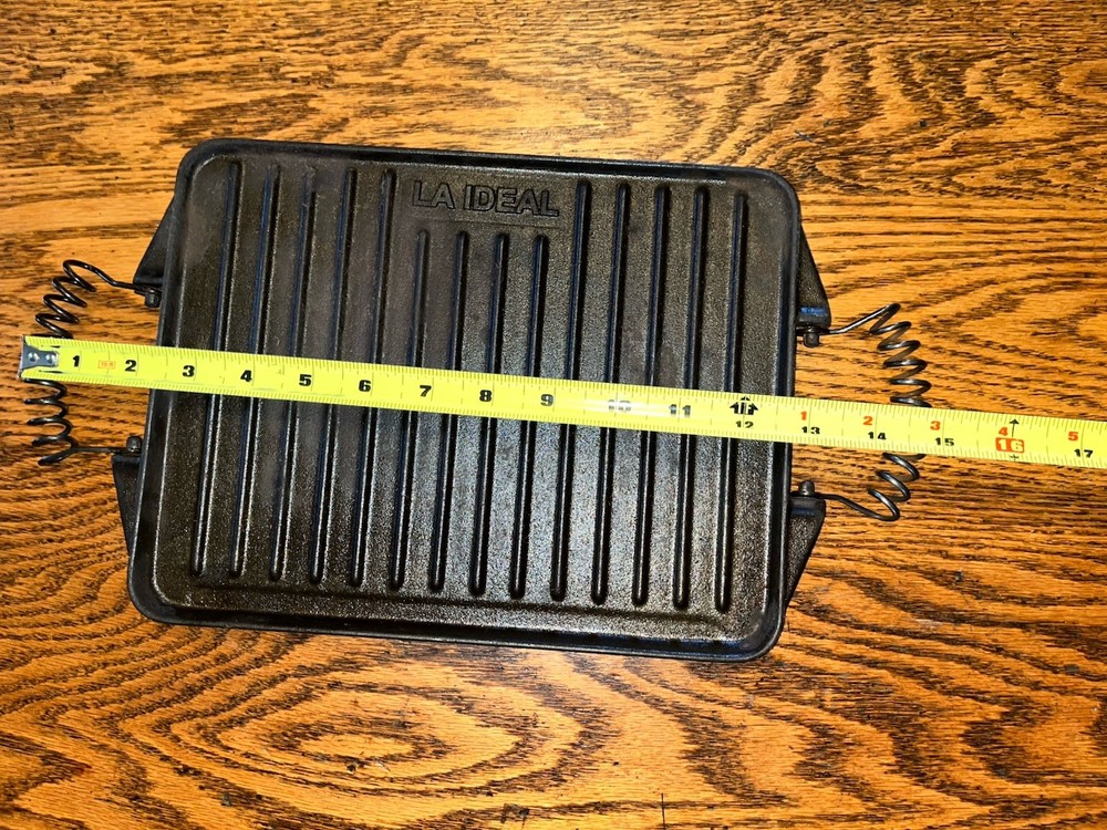 La IDEAL Cast iron Cookware Double Sided Rectangular Griddle