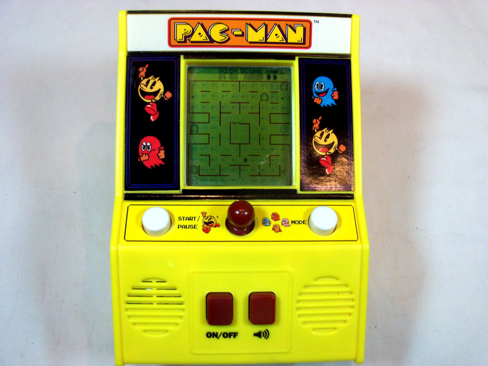 Pac-Man Mini Arcade Game 6" Handheld Machine Basic Fun Portable Battery Operated