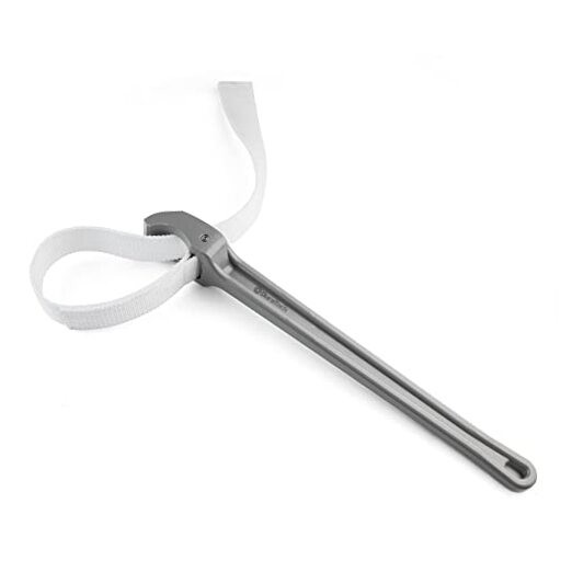 Strap Wrench 18" Handle, Adjustable Nylon Strap Pipe Wrenches, 18 Inch Grey