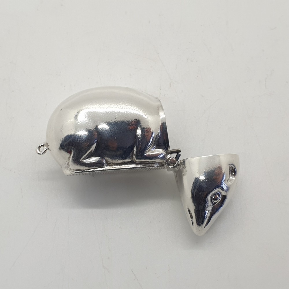 Sterling Silver Mouse Vesta Case Match Holder