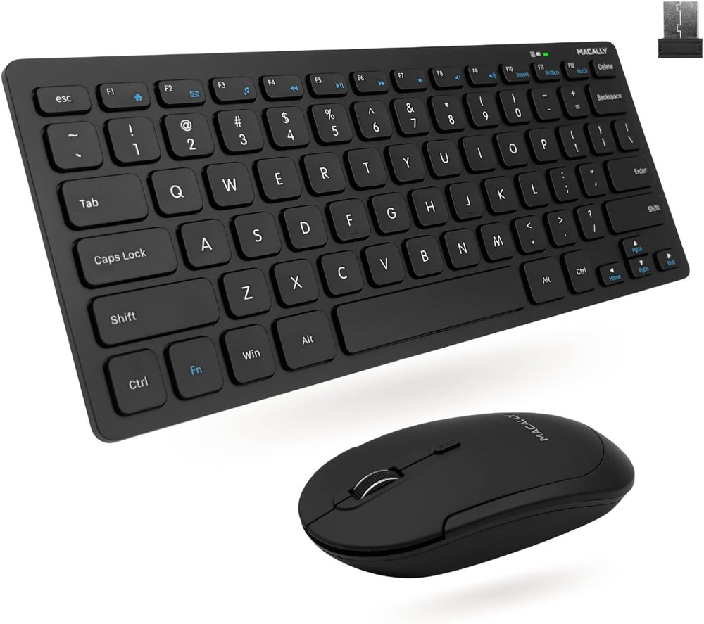 ⚡️Macally Compact Rf Keyboard Mouse Accs Wireless For Pc