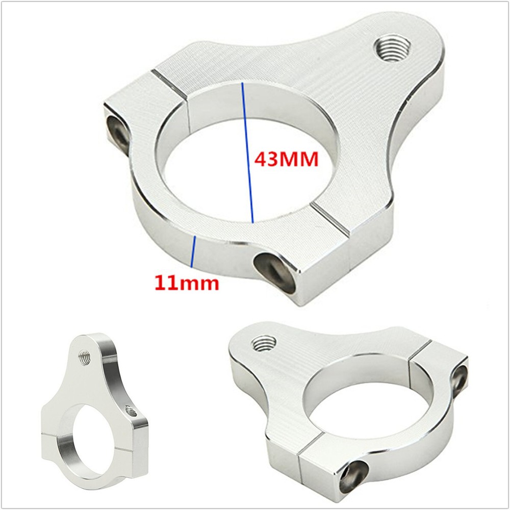 43mm Aluminum Steering Damper Fork Frame Clamp Bracket Foot Fixer For Motorcycle