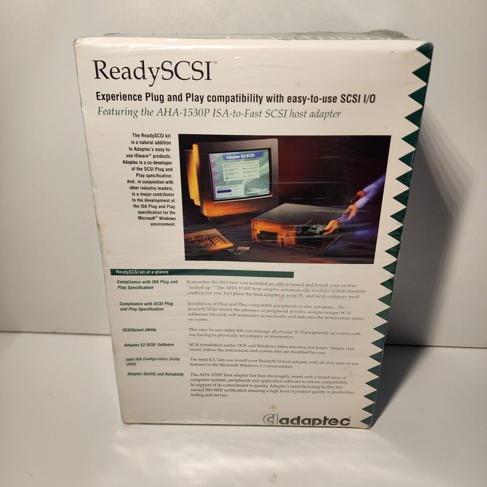 ADAPTEC AHA-1530P SCSI CONTROLLER ADAPTER New Old Stock