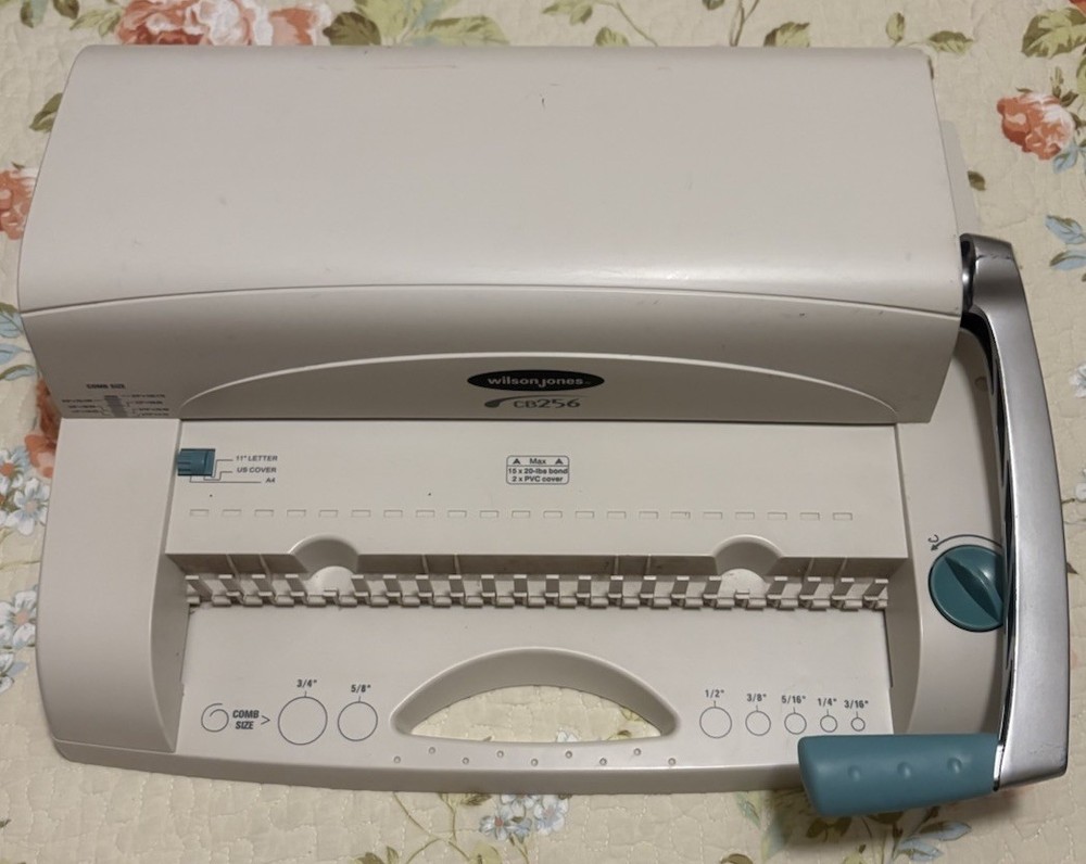 Wilson Jones Manual Precision Comb Binding System CB256 Machine