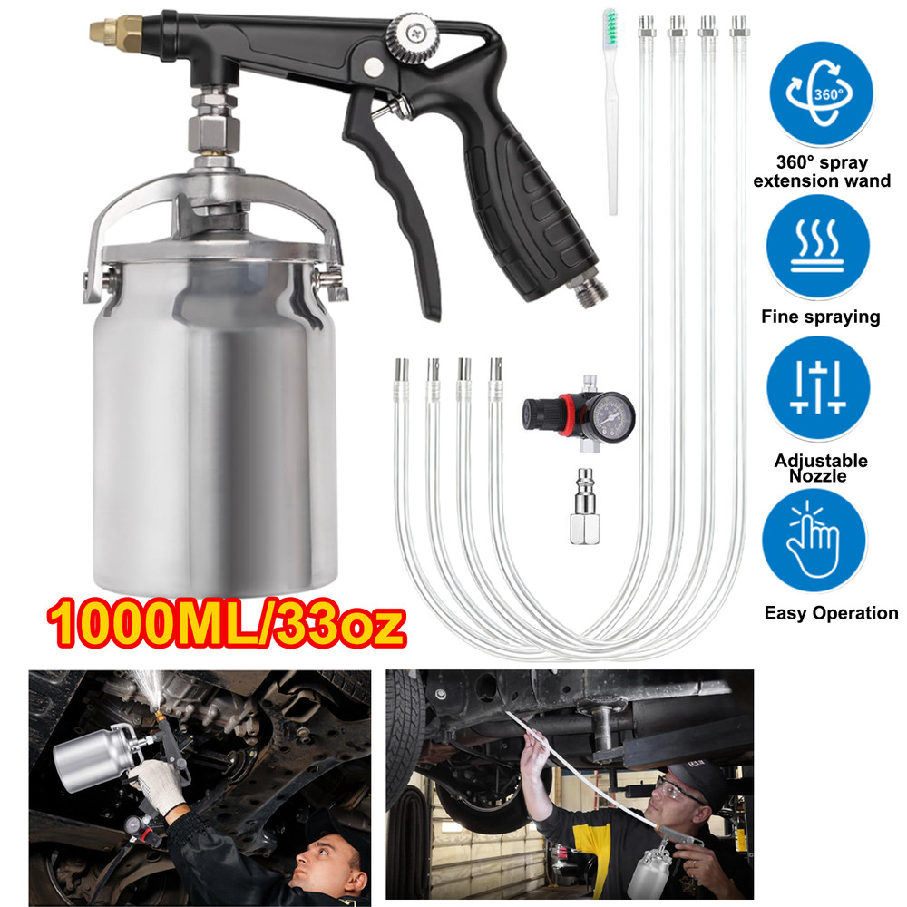 Undercoating Spray Gun Kit, Air Rust Proofing and Undercoating Gun with 33oz