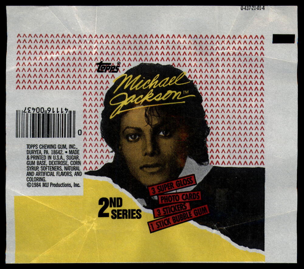 1984 Topps Michael Jackson Wrapper 2nd Series