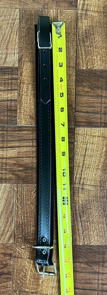 Hohner  Leather Strap Extender 16” Black Made In Italy.