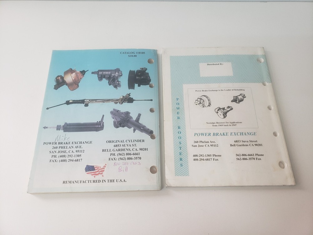 LOT Power Brake Exchange Catalogs Steering