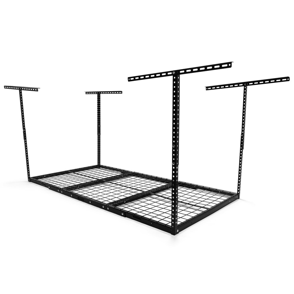 HEAVY DUTY 3ft x 6ft Overhead Garage Storage Adjustable Mounted Ceiling Rack BLK
