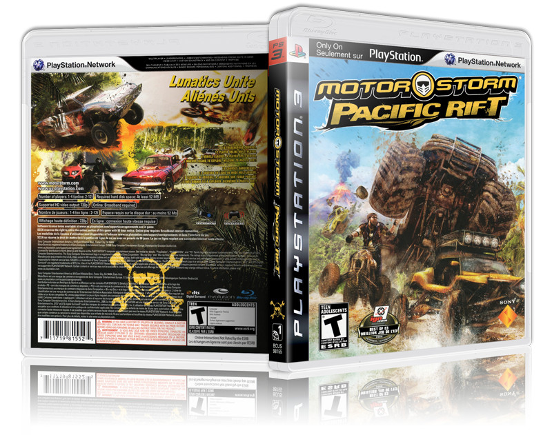 Motor Storm: Pacific Rift - Replacement PS3 Cover and Case. NO GAME!!
