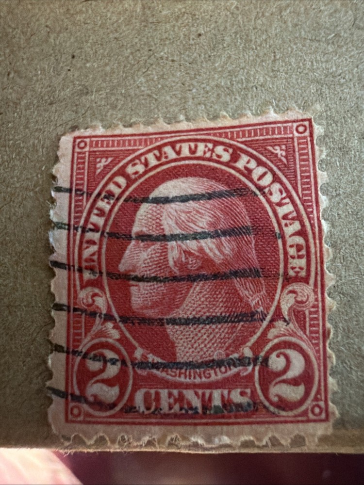 Very Rare George Washington Red Two 2 Cent Postage Stamp